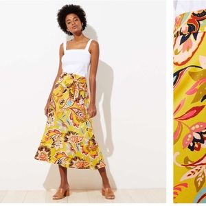 LOFT Saffron Spice Wrap Skirt - Large